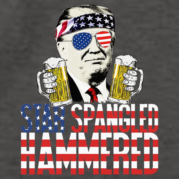 Star Spangled Hammered President Donald Trump Beer Lover Vector Backpack