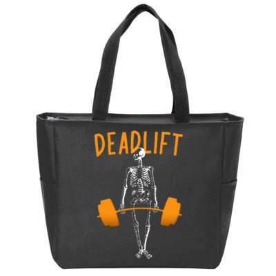 Spooky Strength Hilarious Halloween Workout for Weight Lifters Zip Tote Bag