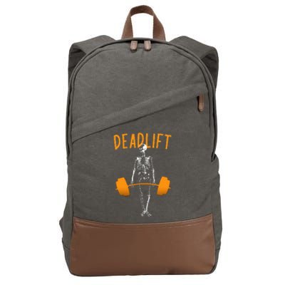 Spooky Strength Hilarious Halloween Workout for Weight Lifters Cotton Canvas Backpack