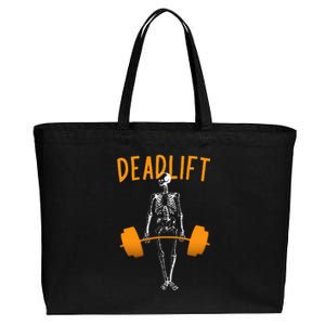 Spooky Strength Hilarious Halloween Workout for Weight Lifters Cotton Canvas Jumbo Tote