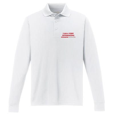 Sarah Simons I Am A Very Interesting Person Online Performance Long Sleeve Polo