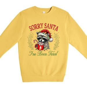 Sorry Santa IVe Been Feral Active Premium Crewneck Sweatshirt