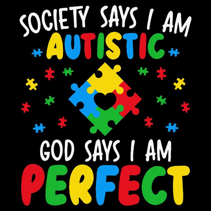 Society Says I Am Autistic God Says I Am Perfect Autism 16 in Basic Backpack
