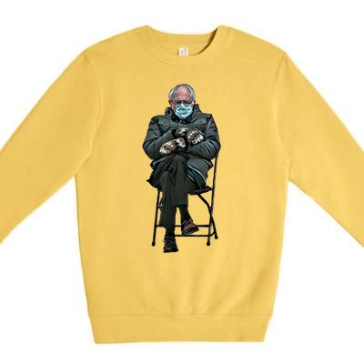 Sanders Sitting Inauguration Bernie Meme Chairman Sanders Premium Crewneck Sweatshirt