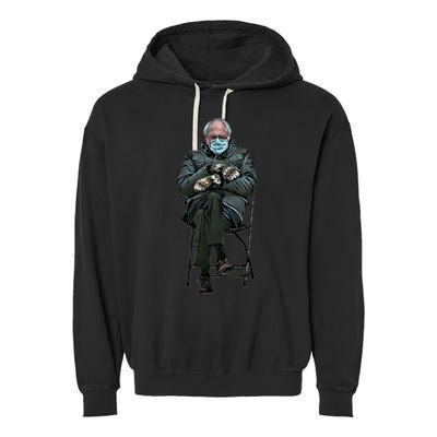Sanders Sitting Inauguration Bernie Meme Chairman Sanders Garment-Dyed Fleece Hoodie