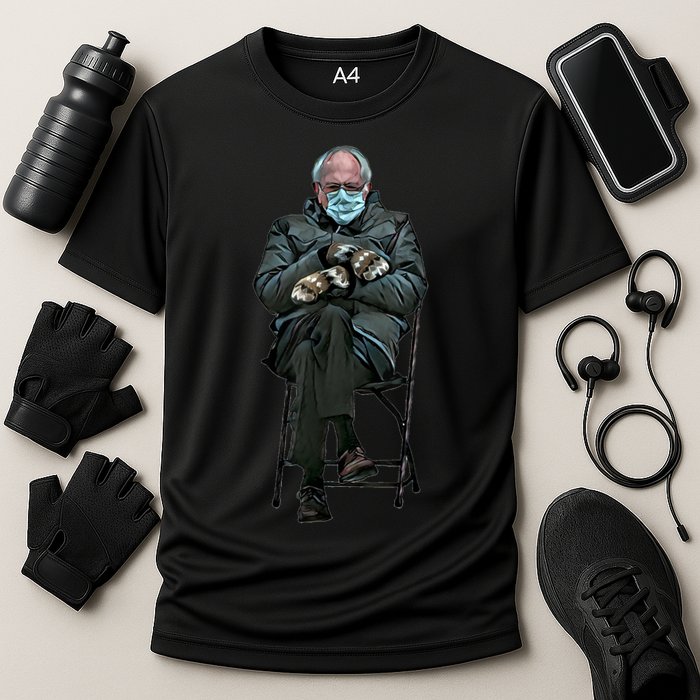 Sanders Sitting Inauguration Bernie Meme Chairman Sanders Cooling Performance Crew T-Shirt