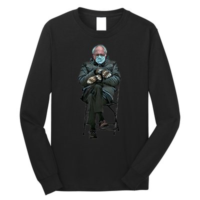 Sanders Sitting Inauguration Bernie Meme Chairman Sanders Long Sleeve Shirt