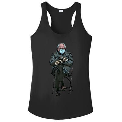 Sanders Sitting Inauguration Bernie Meme Chairman Sanders Ladies PosiCharge Competitor Racerback Tank