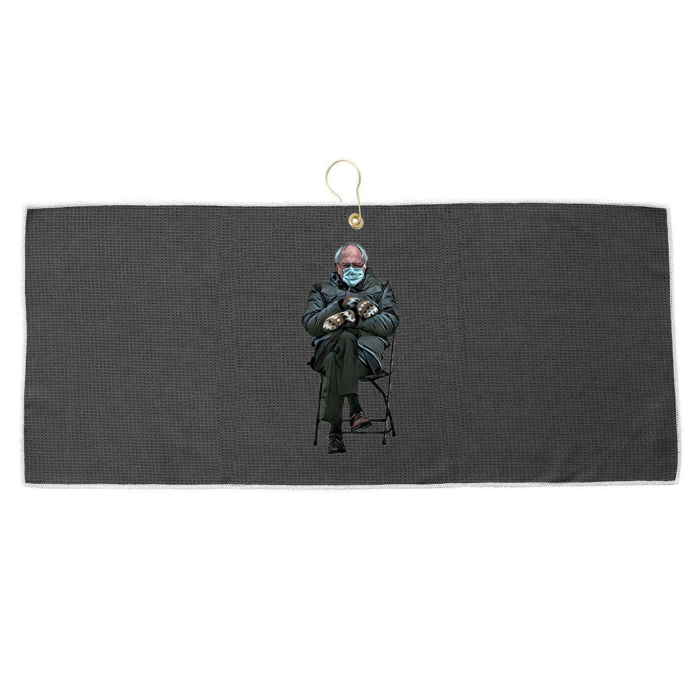 Sanders Sitting Inauguration Bernie Meme Chairman Sanders Large Microfiber Waffle Golf Towel