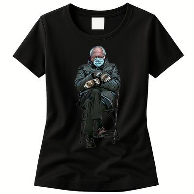 Sanders Sitting Inauguration Bernie Meme Chairman Sanders Womens T-Shirt