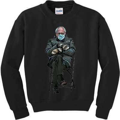 Sanders Sitting Inauguration Bernie Meme Chairman Sanders Kids Sweatshirt