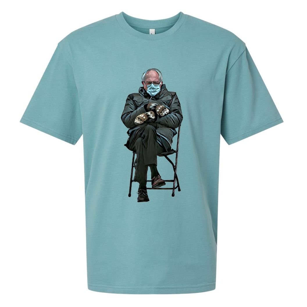 Sanders Sitting Inauguration Bernie Meme Chairman Sanders Sueded Cloud Jersey T-Shirt