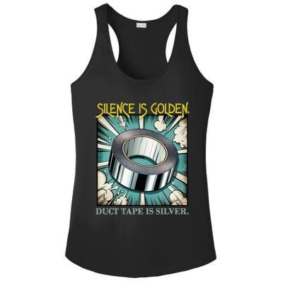 Snarky Silence is Golden  Ladies PosiCharge Competitor Racerback Tank