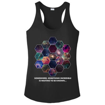 Somewhere Something Incredible Is Waiting To Be Known Ladies PosiCharge Competitor Racerback Tank