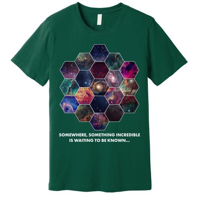Somewhere Something Incredible Is Waiting To Be Known Premium T-Shirt