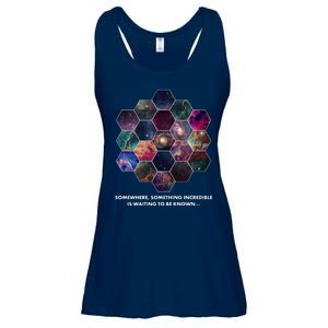 Somewhere Something Incredible Is Waiting To Be Known Ladies Essential Flowy Tank