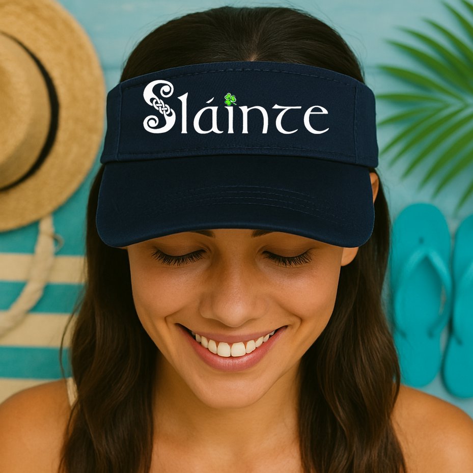 Slainte, Sláinte Irish Cheers, Health, St Patrick's Day Visor