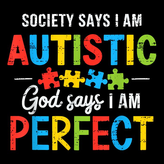 Society Says I'm Autistic Autism Awareness Month Christian Doggie Tank