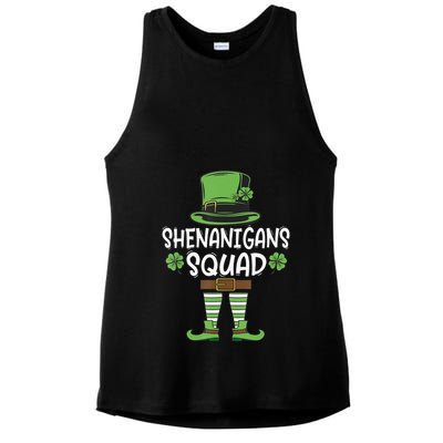 Shenanigans Squad Irish Funny Saint Patricks Day Ladies PosiCharge Tri-Blend Wicking Tank