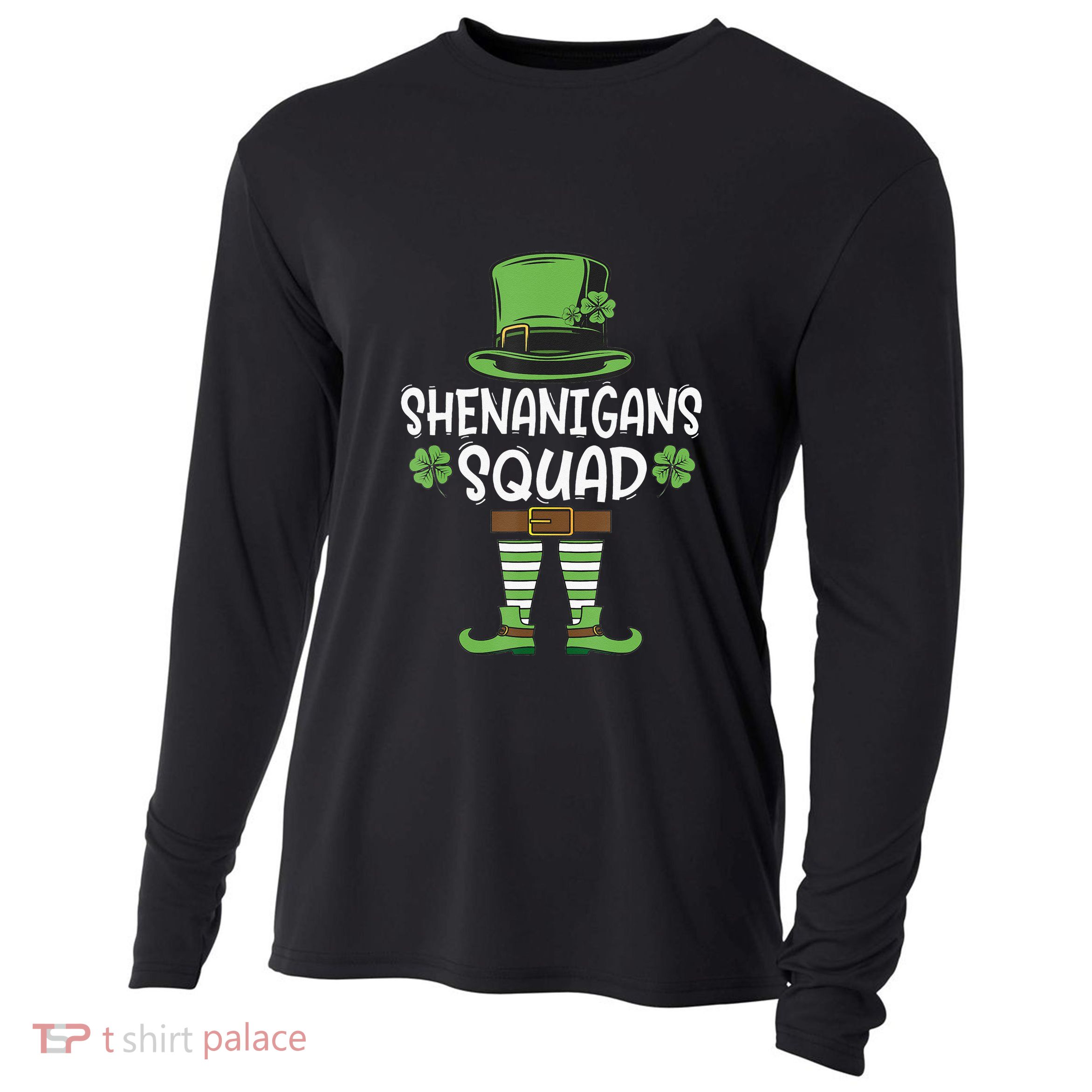 Shenanigans Squad Irish Funny Saint Patricks Day Cooling Performance Long Sleeve Crew