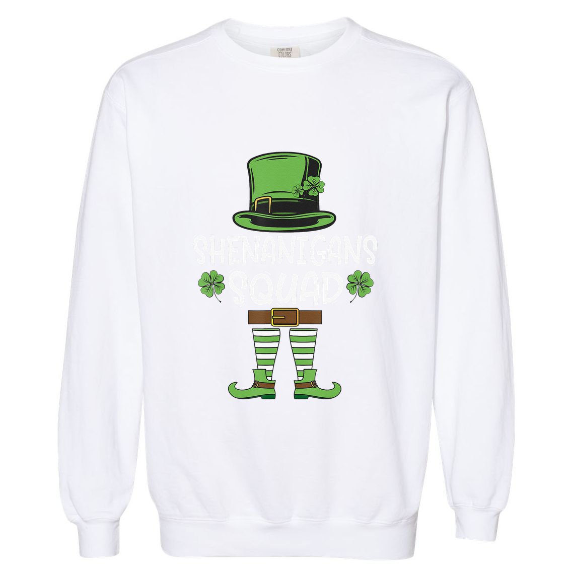Shenanigans Squad Irish Funny Saint Patricks Day Garment-Dyed Sweatshirt
