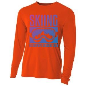 Skier Skiing Is Always A Good Idea Ski Cool Gift Cooling Performance Long Sleeve Crew