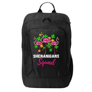 Shenanigan Squad Irish Flamingo St Patricks Day Bird Animal City Backpack