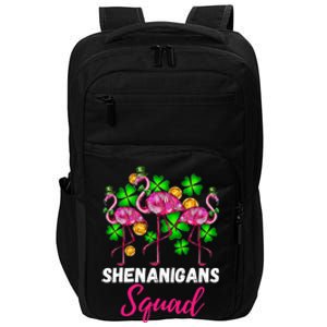 Shenanigan Squad Irish Flamingo St Patricks Day Bird Animal Impact Tech Backpack