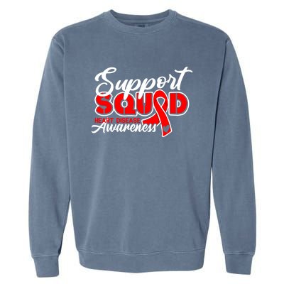 Support Squad I Coronary Bypass Surgery Open Heart Disease Gift Garment-Dyed Sweatshirt