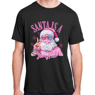 Sunglasses Santa Is A Swifty Santa Christmas Gum Adult ChromaSoft Performance T-Shirt