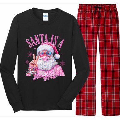 Sunglasses Santa Is A Swifty Santa Christmas Gum Long Sleeve Pajama Set