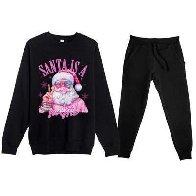 Sunglasses Santa Is A Swifty Santa Christmas Gum Premium Crewneck Sweatsuit Set