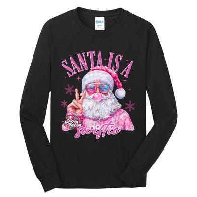 Sunglasses Santa Is A Swifty Santa Christmas Gum Tall Long Sleeve T-Shirt