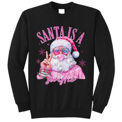 Sunglasses Santa Is A Swifty Santa Christmas Gum Tall Sweatshirt