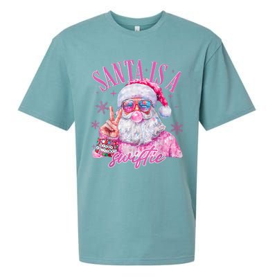 Sunglasses Santa Is A Swifty Santa Christmas Gum Sueded Cloud Jersey T-Shirt