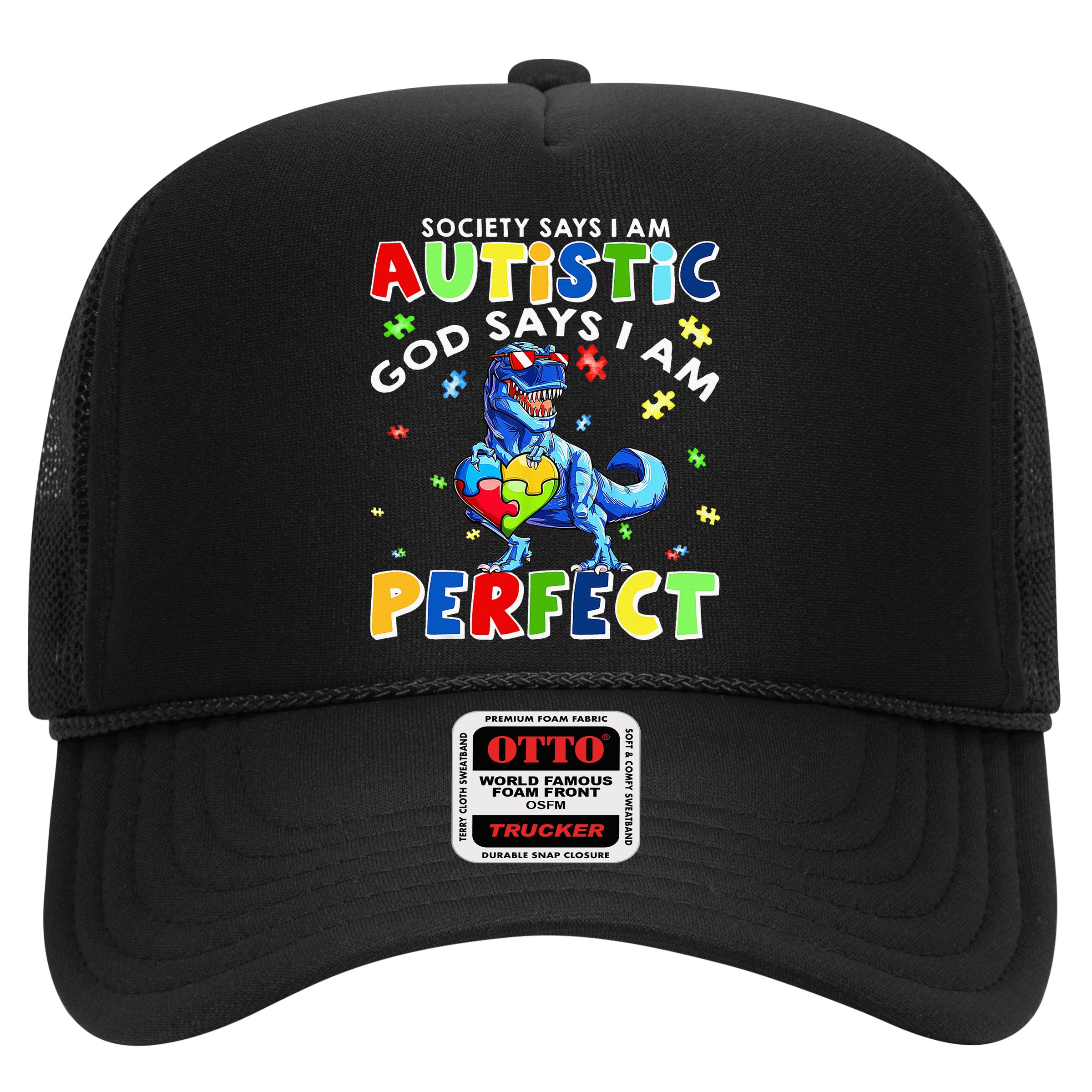 Society Says I'm Autistic God Says I'm Perfect Autism Funny Hat