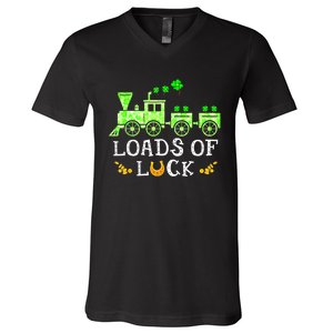 Shenanigan Squad Irish Flamingo Leprechaun St Patrick's Day V-Neck T-Shirt