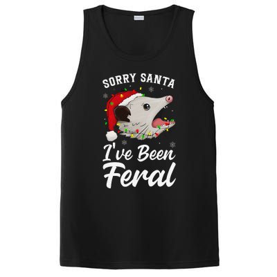 Sorry Santa IVe Been Feral Funny Feral Opossum Christmas PosiCharge Competitor Tank