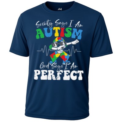Society Says I Am Autistic God Says I Am Perfect Autism Performance Shirt