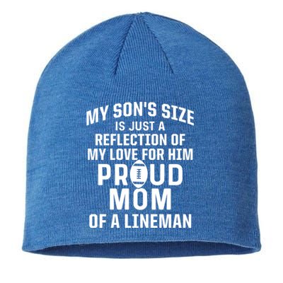 Sons Size Is Reflection Of Love For Him Proud Mom Line Cool Gift Sustainable Beanie