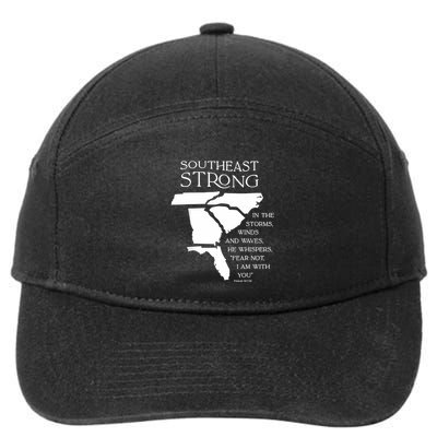 Southeast Strong In The Storms Winds And Waves He Whispers 7-Panel Snapback Hat