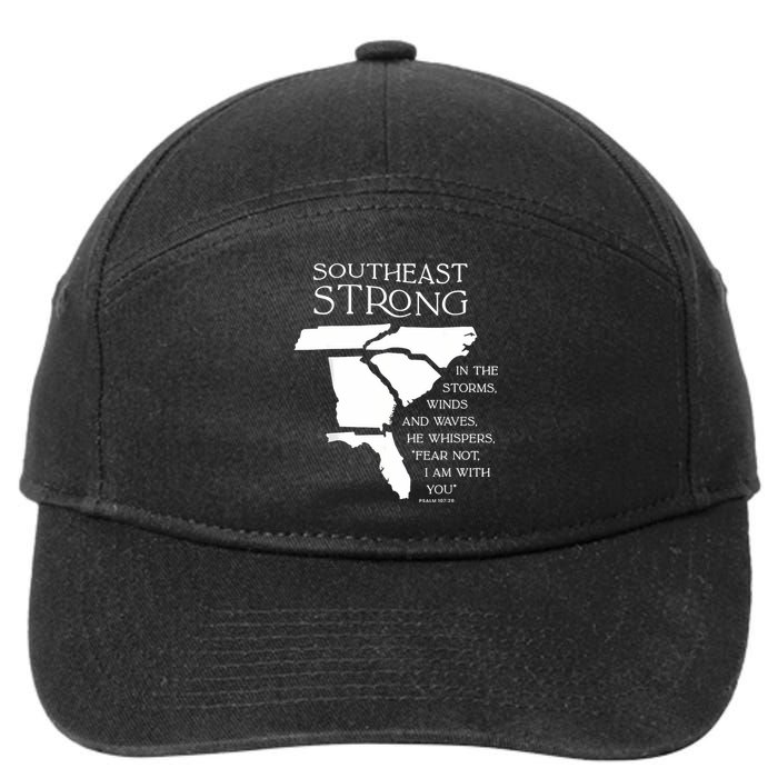 Southeast Strong In The Storms Winds And Waves He Whispers 7-Panel Snapback Hat