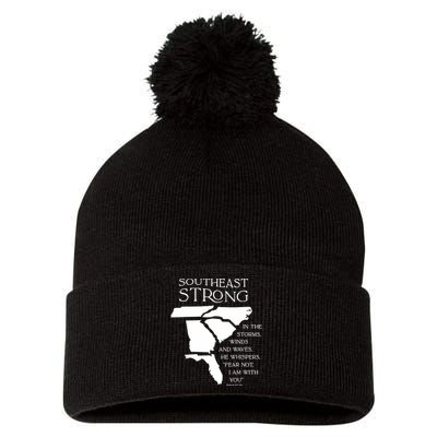 Southeast Strong In The Storms Winds And Waves He Whispers Pom Pom 12in Knit Beanie