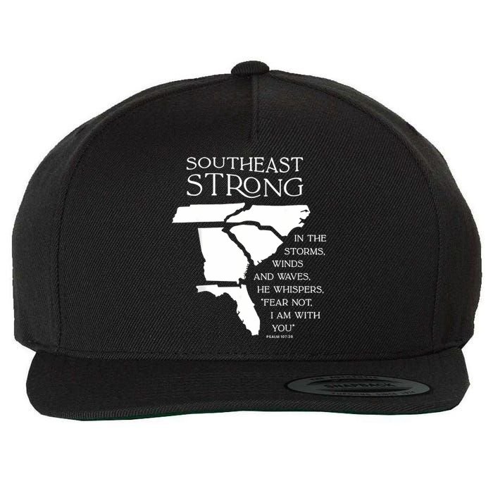 Southeast Strong In The Storms Winds And Waves He Whispers Wool Snapback Cap