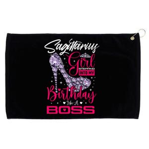 Sagittarius Stepping Into My Birthday Like A Boss Funny Gift Grommeted Golf Towel