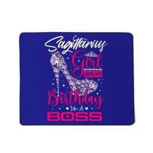 Sagittarius Stepping Into My Birthday Like A Boss Funny Gift Mousepad