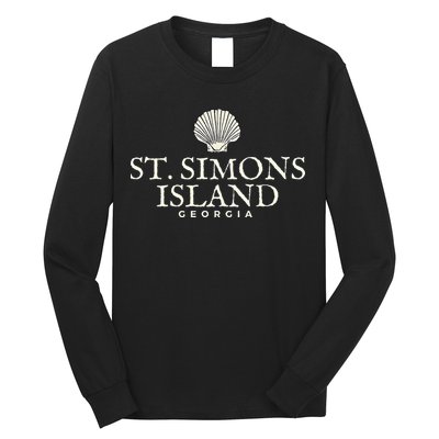 St. Simons Island  Georgia Ocean Island Beach Long Sleeve Shirt