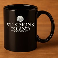 St. Simons Island  Georgia Ocean Island Beach 11oz C Handle Ceramic Mug