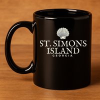 St. Simons Island  Georgia Ocean Island Beach 11oz C Handle Ceramic Mug