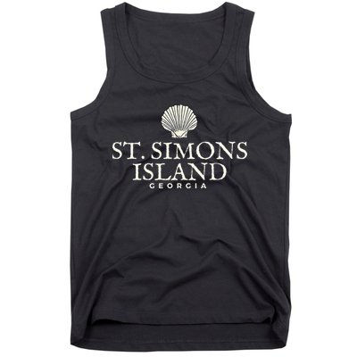 St. Simons Island  Georgia Ocean Island Beach Tank Top